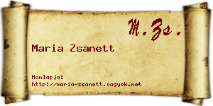 Maria Zsanett névjegykártya